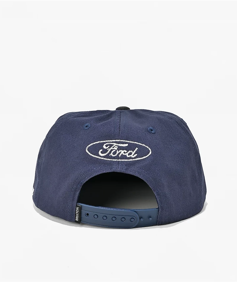 Brixton x Ford Built Tough Navy Snapback Hat