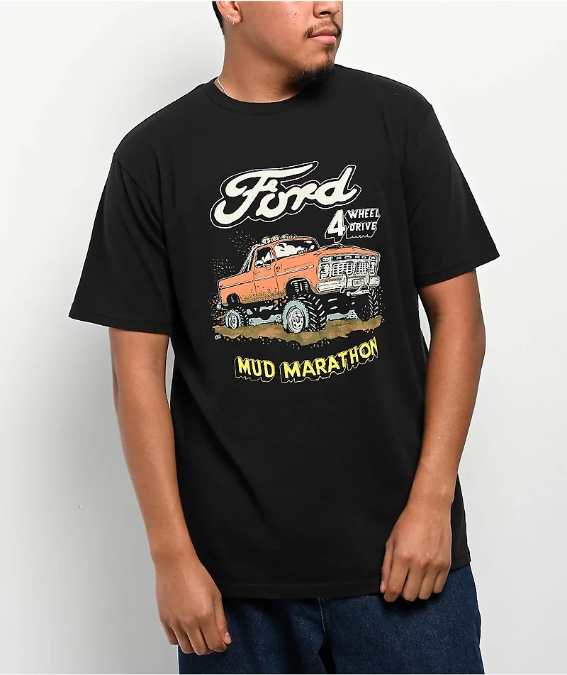 Brixton x Ford Mud Marathon Black T-Shirt