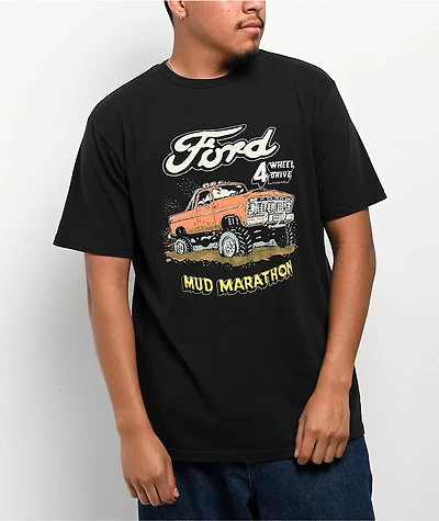 Brixton x Ford Mud Marathon Black T-Shirt