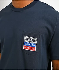 Brixton x Ford Service Dept. Navy Pocket T-Shirt