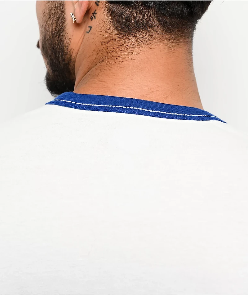 Brixton x Ford White & Blue Ringer T-Shirt