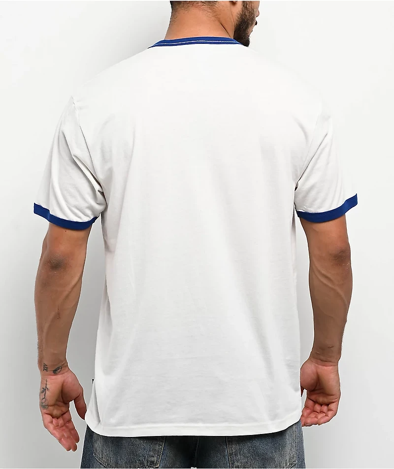 Brixton x Ford White & Blue Ringer T-Shirt