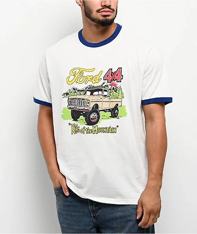 Brixton x Ford White & Blue Ringer T-Shirt