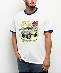 Brixton x Ford White & Blue Ringer T-Shirt