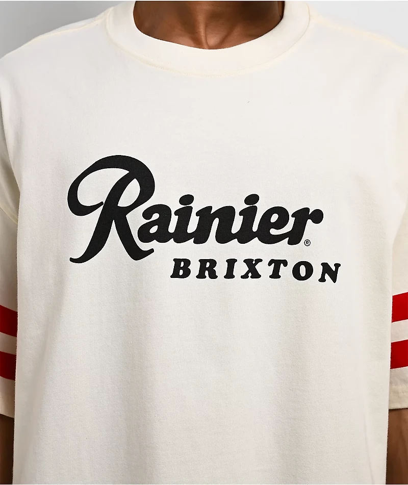 Brixton x Rainier 1878 Beige Oversized T-Shirt