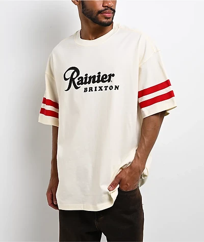 Brixton x Rainier 1878 Beige Oversized T-Shirt