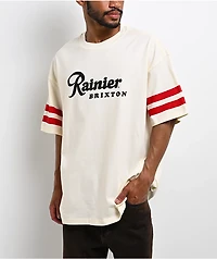 Brixton x Rainier 1878 Beige Oversized T-Shirt