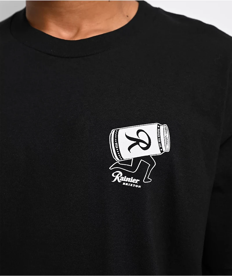 Brixton x Rainier Beer Run Black T-Shirt