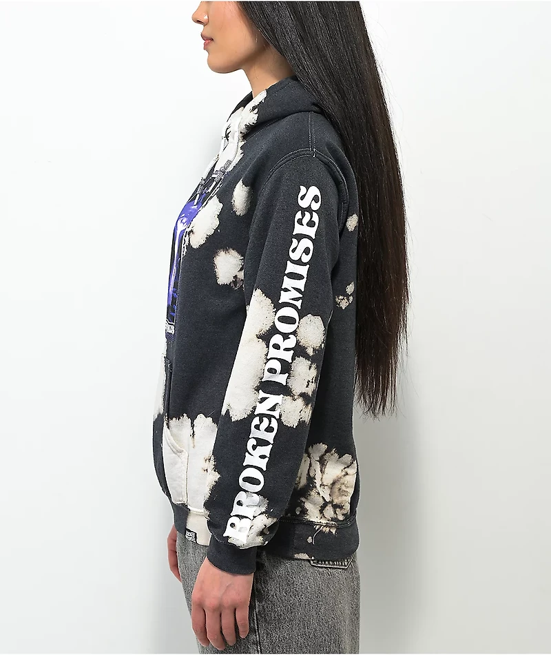 Broken Promises Abduction Bleach Dye Hoodie