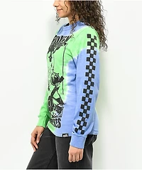 Broken Promises Acoustics Green & Purple Tie Dye Long Sleeve T-Shirt
