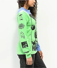 Broken Promises Acoustics Green & Purple Tie Dye Long Sleeve T-Shirt