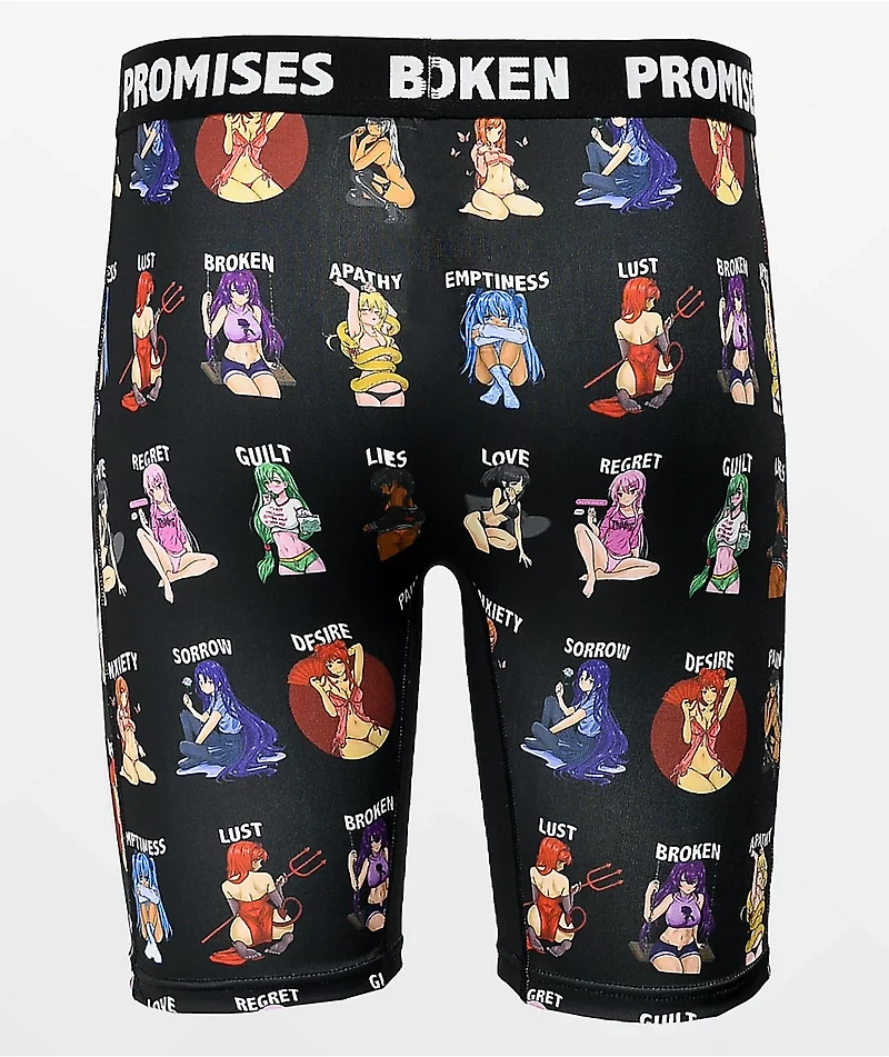 Broken Promises Anime Black Boxer Briefs