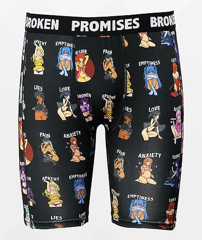Broken Promises Anime Black Boxer Briefs