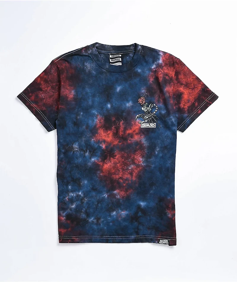 Broken Promises Antidote Red & Blue Tie Dye T-Shirt