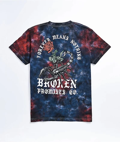 Broken Promises Antidote Red & Blue Tie Dye T-Shirt