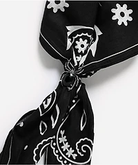 Broken Promises Arachnid Black & White Bandana Necklace