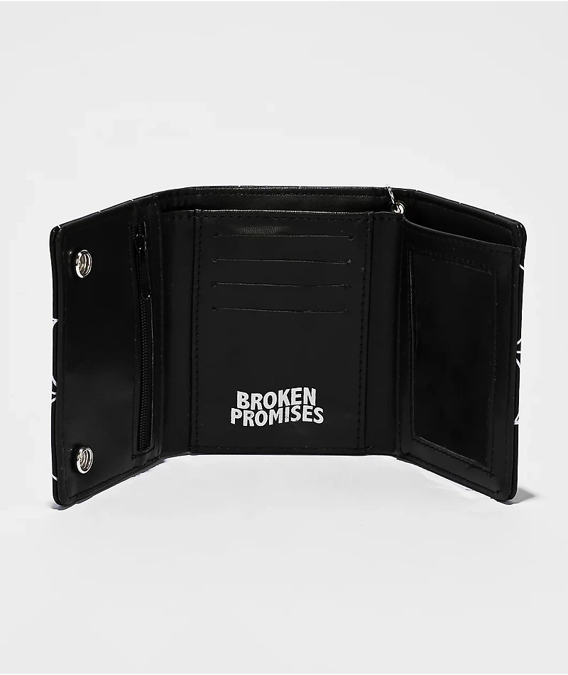 Broken Promises Arachnid Black Chain Wallet