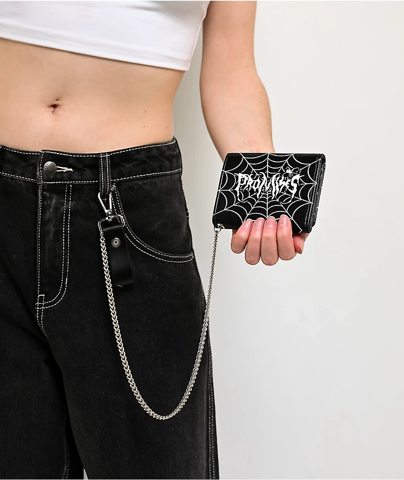Broken Promises Arachnid Black Chain Wallet