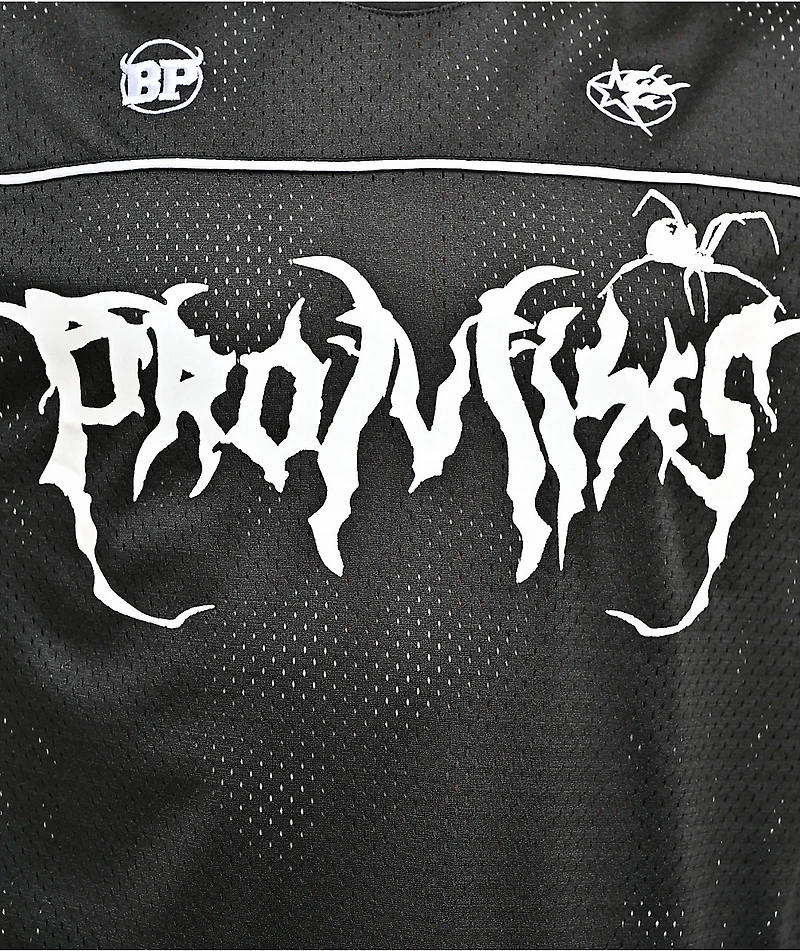 Broken Promises Arachnid Black Mesh Crop Jersey