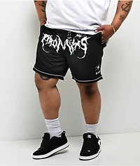 Broken Promises Arachnid Black Mesh Shorts
