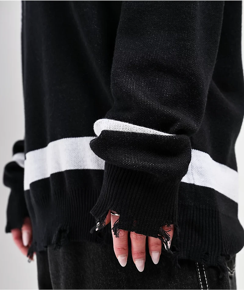 Broken Promises Arachnid Black Sweater