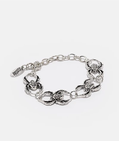 Broken Promises Arachnid Silver Bracelet
