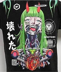 Broken Promises Artificial Serotonin Black Wash T-Shirt