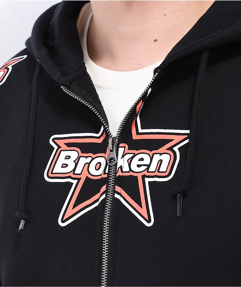 Broken Promises Astral Black Zip Hoodie
