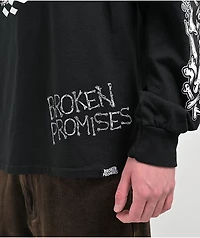 Broken Promises Bad Break Black Long Sleeve T-Shirt
