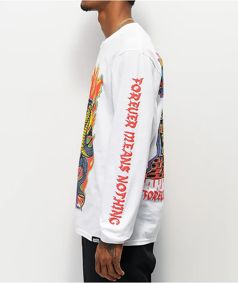 Broken Promises Bad Chemistry White Long Sleeve T-Shirt