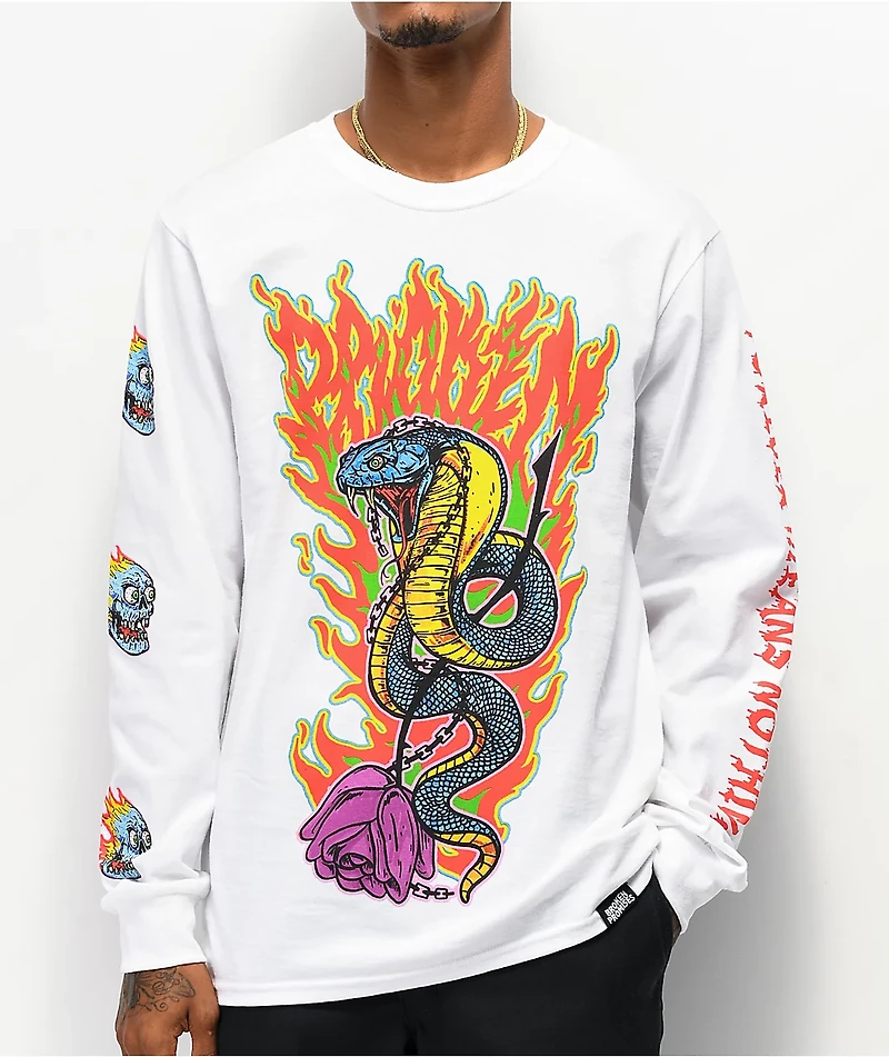 Broken Promises Bad Chemistry White Long Sleeve T-Shirt