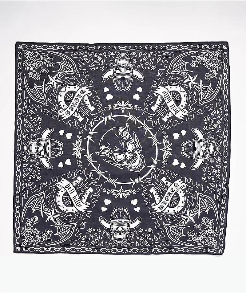 Broken Promises Bandit Black Bandana Necklace