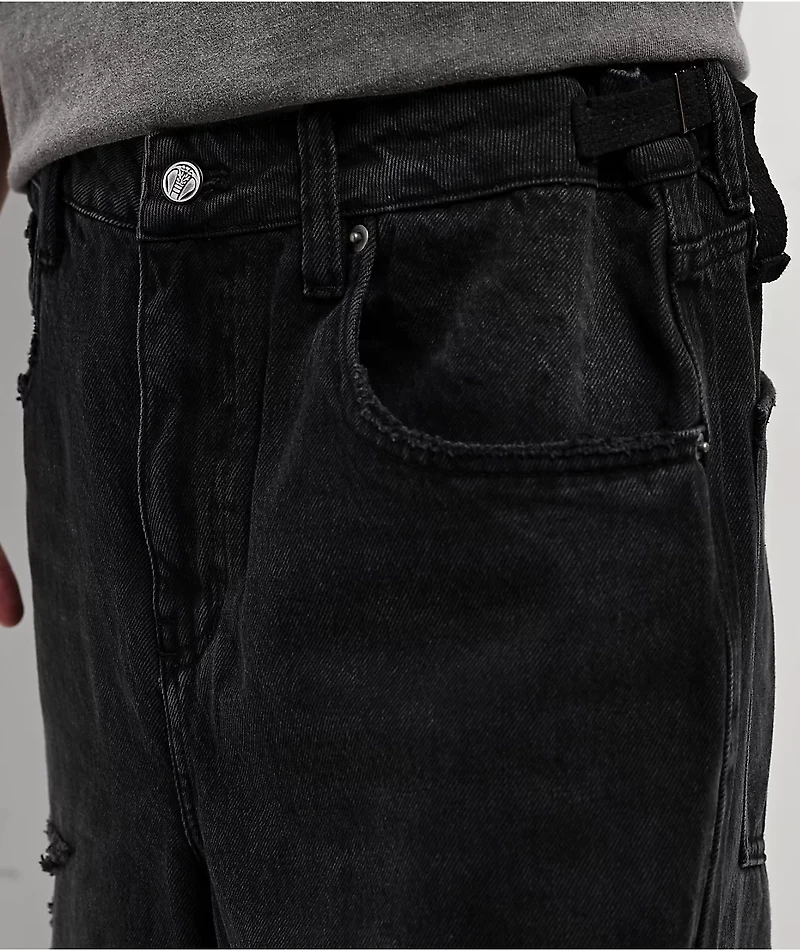 Broken Promises Barbed Black Wash Jeans