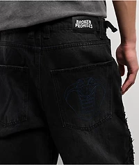 Broken Promises Barbed Black Wash Jeans
