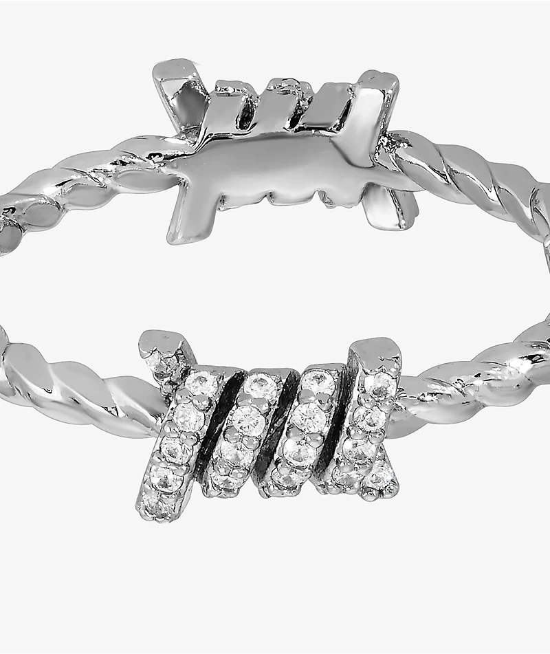 Broken Promises Barbed Wire Silver Ring
