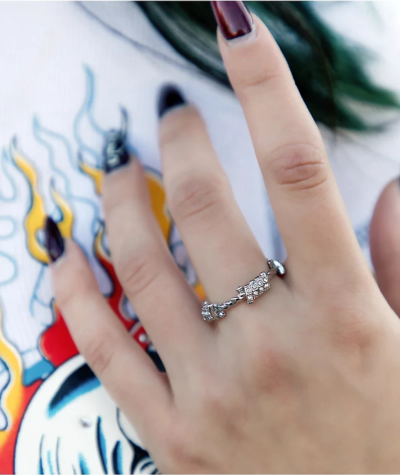 Broken Promises Barbed Wire Silver Ring
