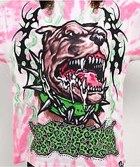 Broken Promises Barking Dead Pink Oversized Tie Dye T-Shirt