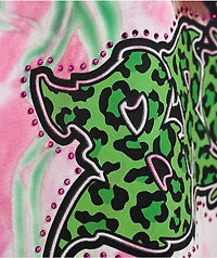 Broken Promises Barking Dead Pink Oversized Tie Dye T-Shirt