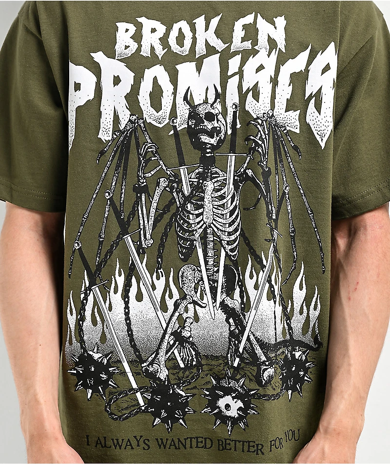 Broken Promises Better For You Green T-Shirt