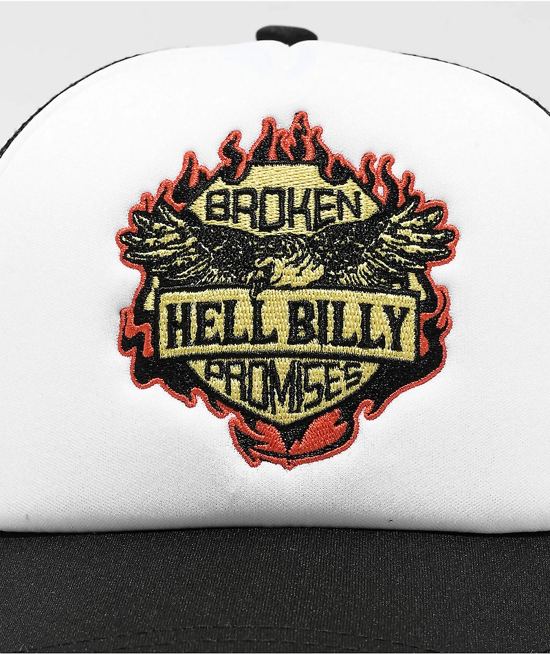 Broken Promises Big Road Black & White Trucker Hat