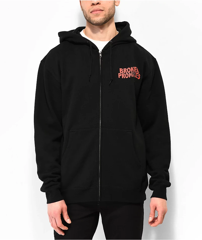 Broken Promises Black Widow Zip Hoodie