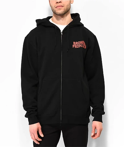 Broken Promises Black Widow Zip Hoodie