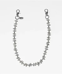 Broken Promises Bones Silver Pocket Chain