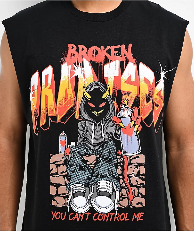 Broken Promises Book Black Tank Top