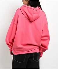 Broken Promises Bougie Rhinestone Pink Zip Hoodie