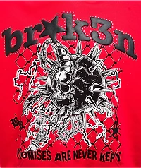 Broken Promises Breakthrough Red Rhinestone Hoodie