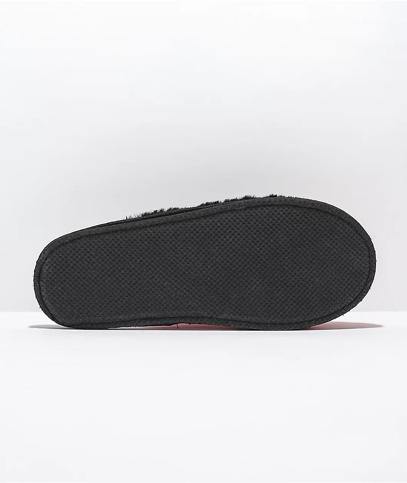 Broken Promises Bred Split Red & Black Slippers