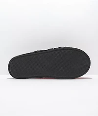 Broken Promises Bred Split Red & Black Slippers