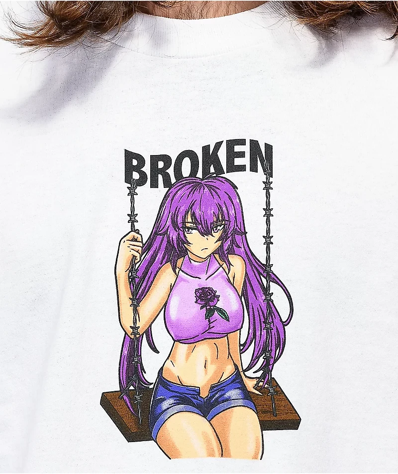 Broken Promises Girl White T-Shirt