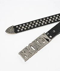 Broken Promises Rhinestone Black Belt